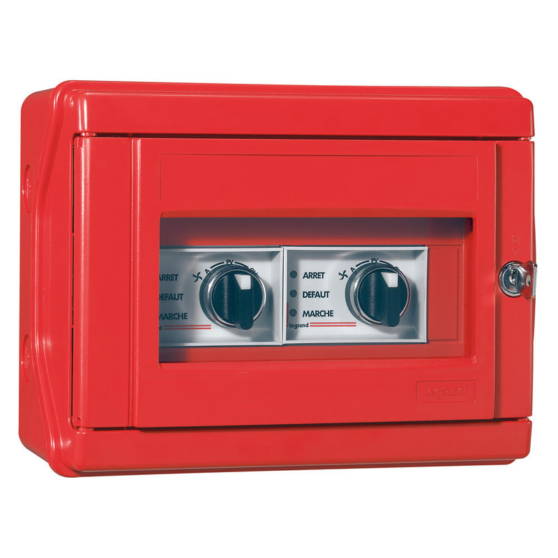 Legrand 038037 - Coffret de commande pour extraction de fumé avec 2 commutateurs et 2x3 voyants