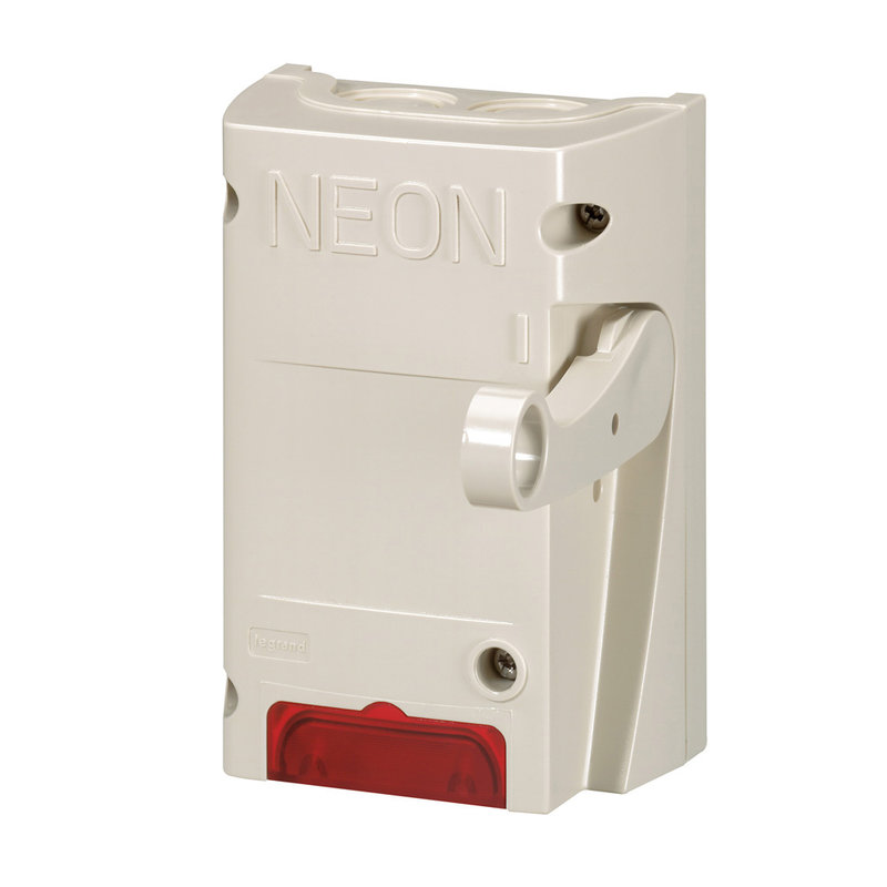 Legrand 038050 - Coffret coupure enseigne lumineuse inter pompier 2P 16A 250V équipé 1 voyant