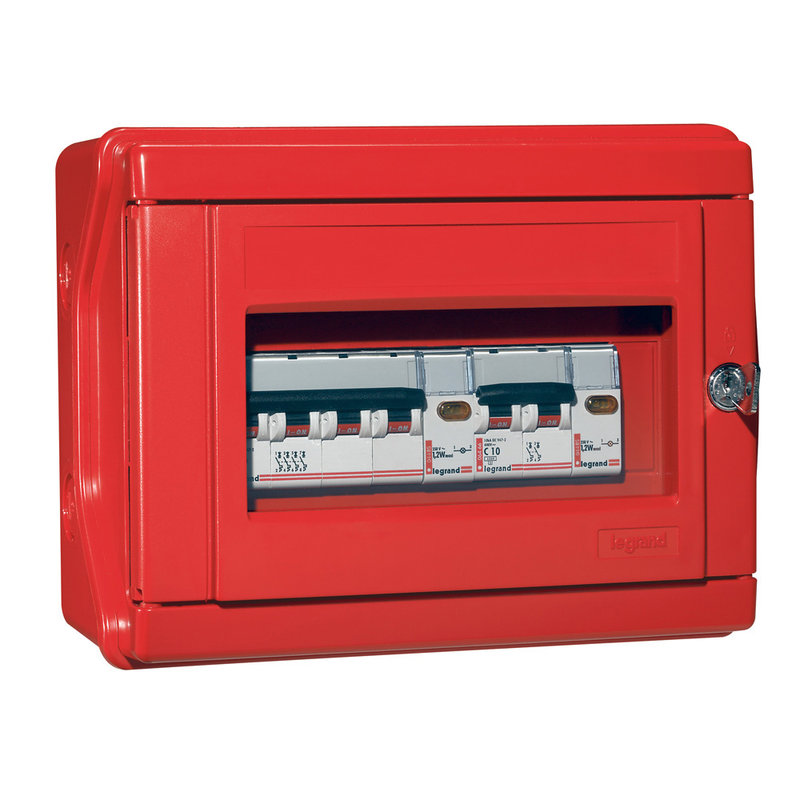 Legrand 038081 - Coffret sécurité Plexo pour chaufferie - 2 voyants, 1 disj. 4P + 1 disj. 2P