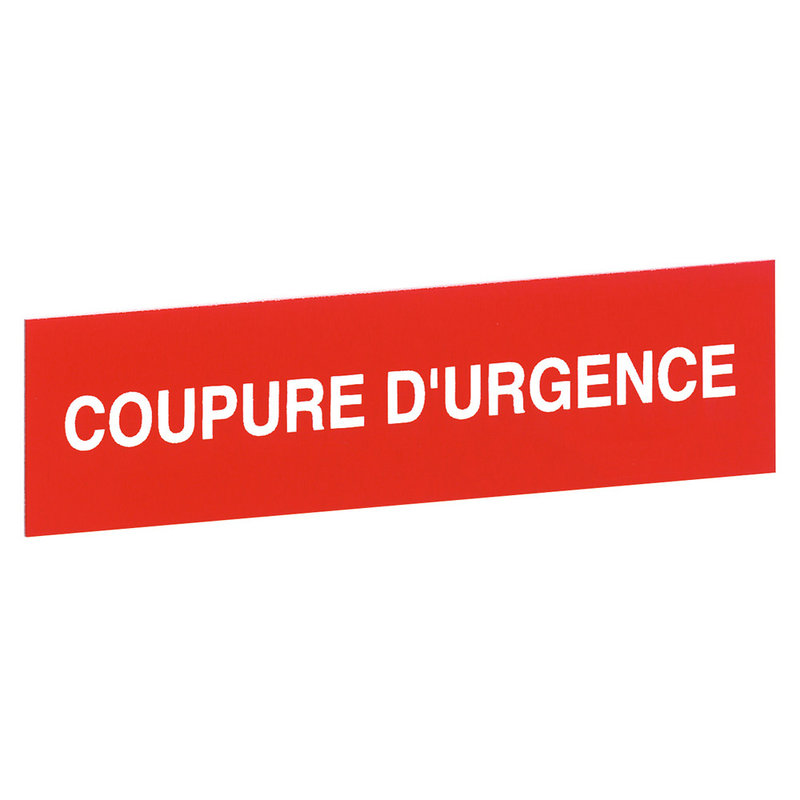 Legrand 038094 - Etiquette autocollante ''coupure d'urgence'' - pour coffret ''bris de glace''
