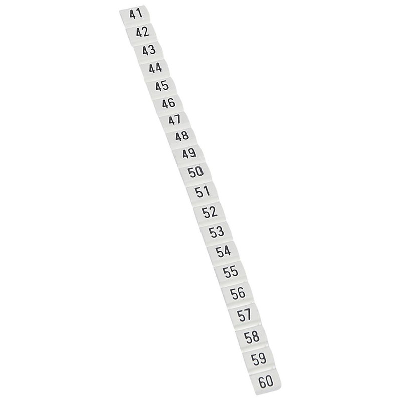 Legrand 038152 - Repère CAB 3 pour filerie 0,5 à 1,5mm² - noir/fond blanc - nombres 41 à 60