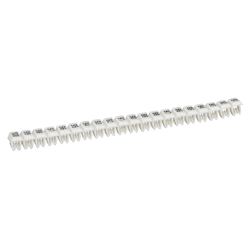 Legrand 038165 - Réglettes de 20 repères CAB 3 - filerie 1,5mm² à 2,5mm² vierge avec fond blanc