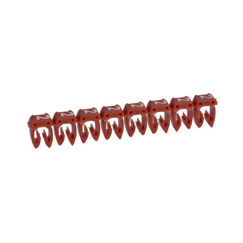 Legrand 038232 - Repère CAB 3 pour filerie 4mm² à 6mm² avec chiffre 2 rouge