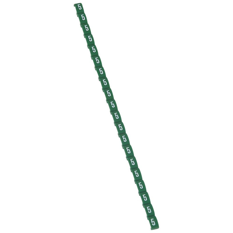 Legrand 038405 - Repère Duplix conforme code couleur international - chiffre 5 sur fond vert