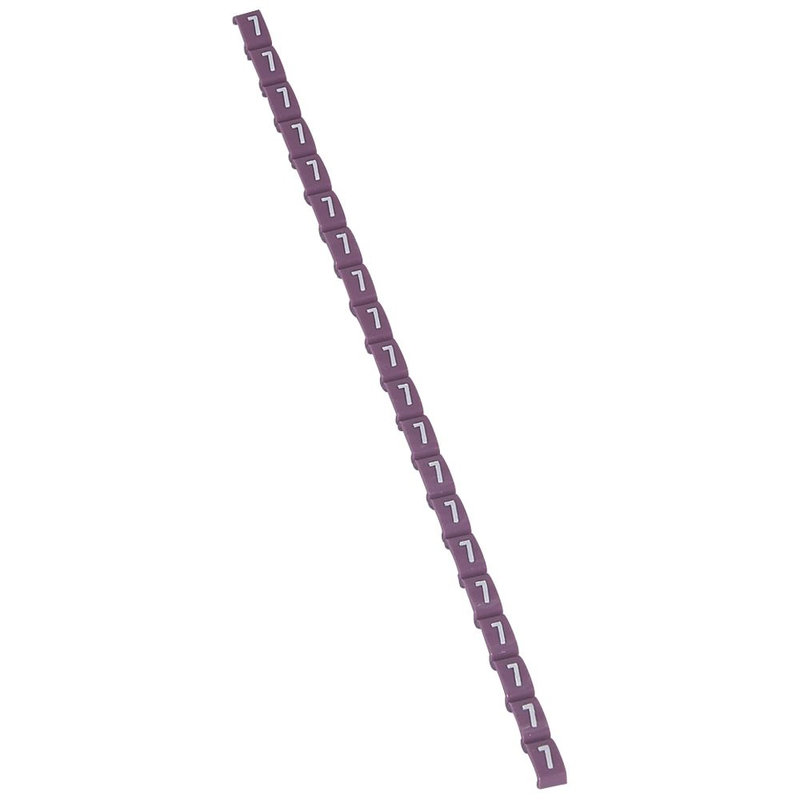 Legrand 038407 - Repère Duplix conforme code couleur international - chiffre 7 sur fond violet
