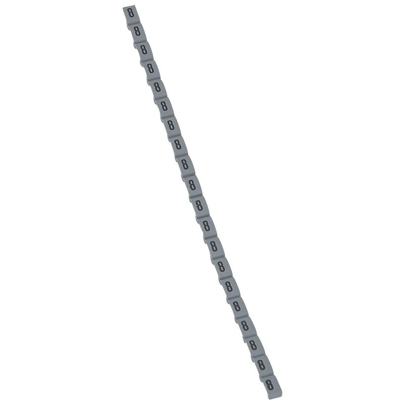 Legrand 038408 - Repère Duplix conforme code couleur international - chiffre 8 sur fond gris