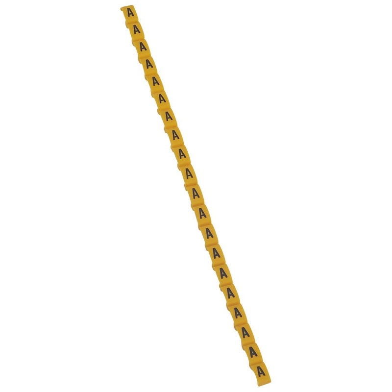 Legrand 038410 - Repère Duplix lettre majuscule A noire sur fond jaune
