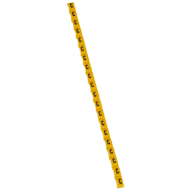 Legrand 038412 - Repère Duplix lettre majuscule C noire sur fond jaune