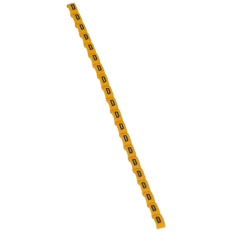Legrand 038413 - Repère Duplix lettre majuscule D noire sur fond jaune