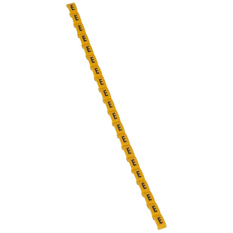 Legrand 038414 - Repère Duplix lettre majuscule E noire sur fond jaune