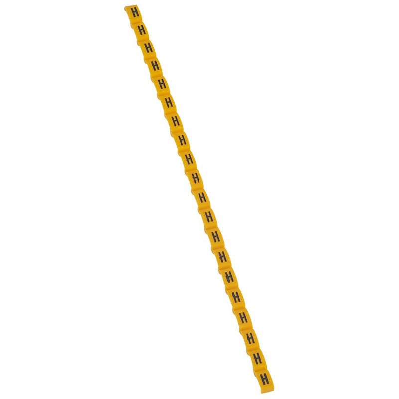 Legrand 038417 - Repère Duplix lettre majuscule H noire sur fond jaune