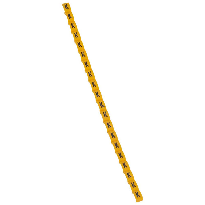 Legrand 038420 - Repère Duplix lettre majuscule K noire sur fond jaune