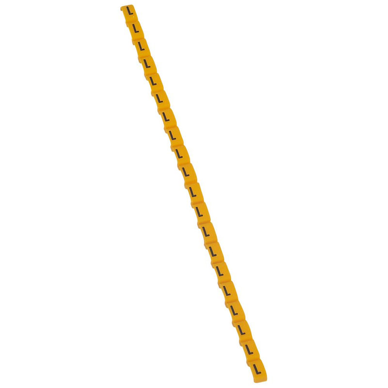 Legrand 038421 - Repère Duplix lettre majuscule L noire sur fond jaune
