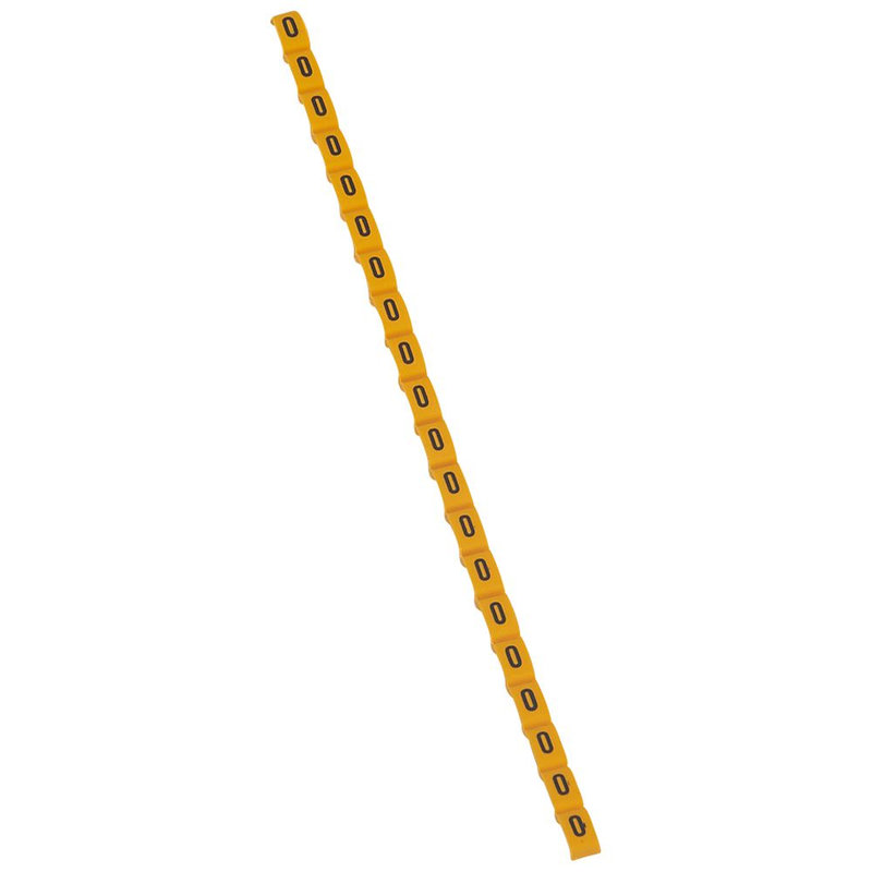 Legrand 038424 - Repère Duplix lettre majuscule O noire sur fond jaune