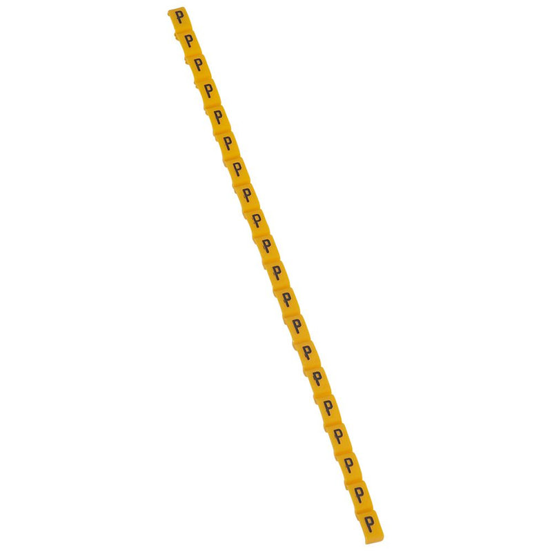 Legrand 038425 - Repère Duplix lettre majuscule P noire sur fond jaune