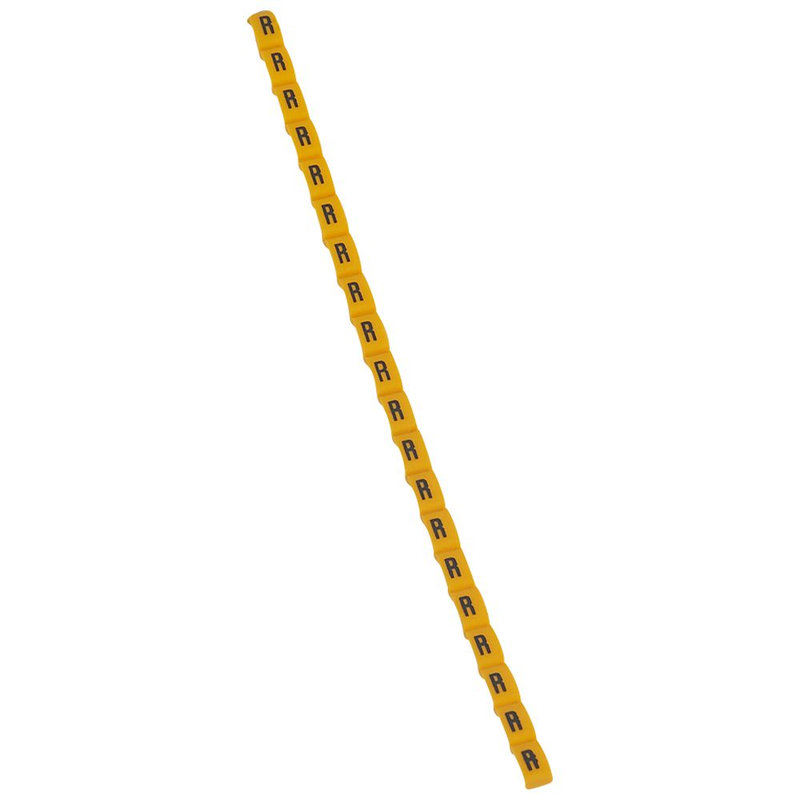 Legrand 038427 - Repère Duplix lettre majuscule R noire sur fond jaune
