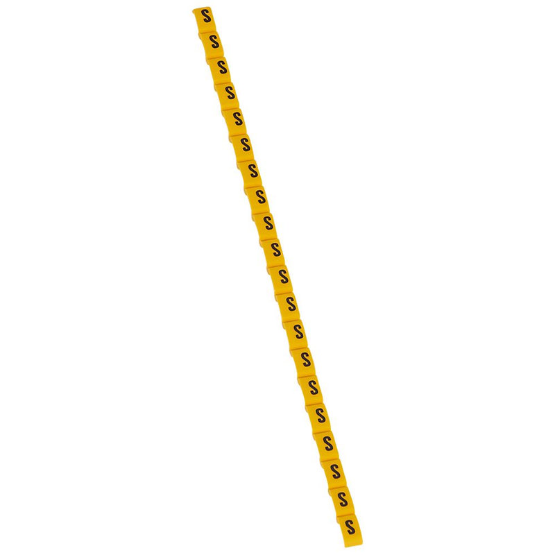 Legrand 038428 - Repère Duplix lettre majuscule S noire sur fond jaune