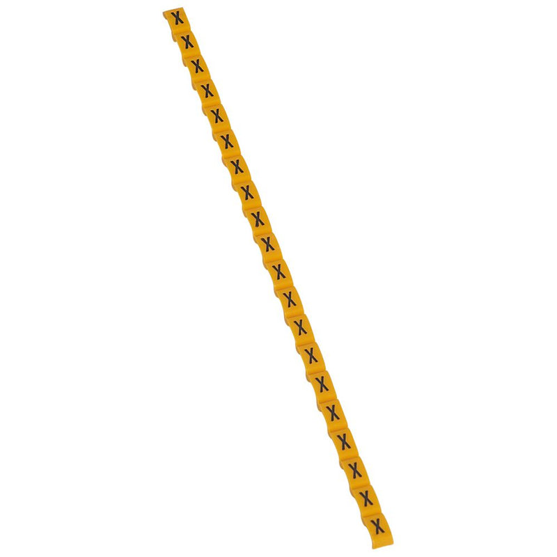 Legrand 038433 - Repère Duplix lettre majuscule X noire sur fond jaune