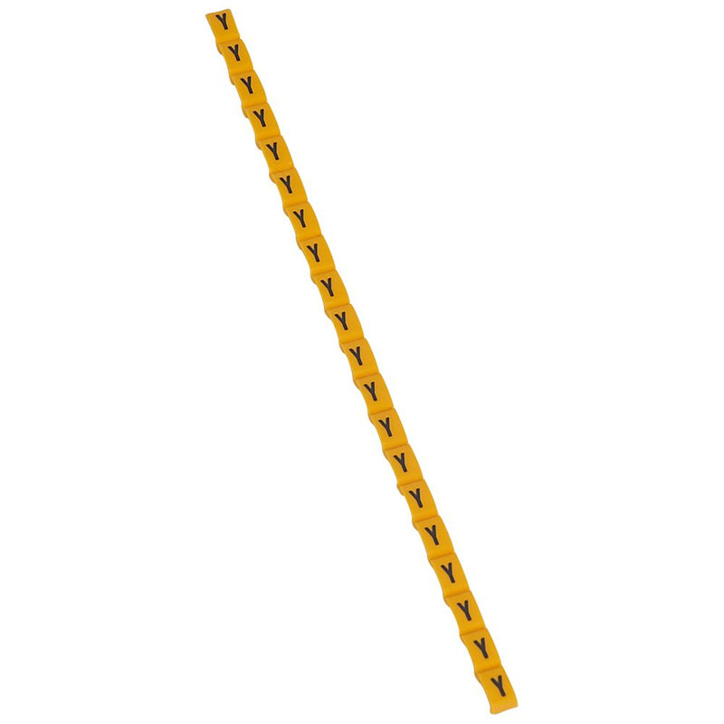 Legrand 038434 - Repère Duplix lettre majuscule Y noire sur fond jaune