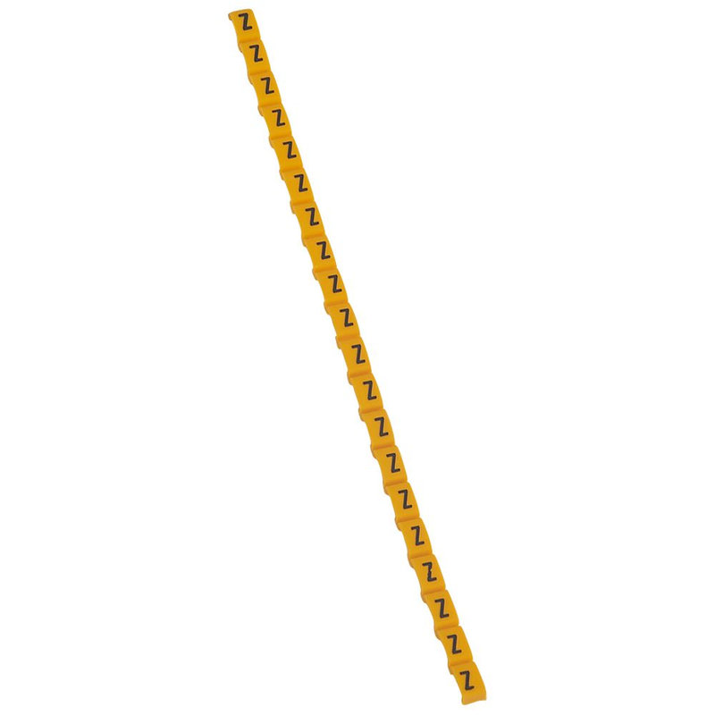 Legrand 038435 - Repère Duplix lettre majuscule Z noire sur fond jaune