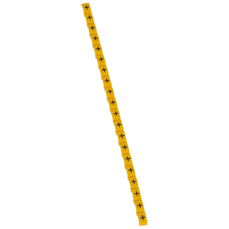 Legrand 038442 - Repère Duplix signe conventionnel plus noir sur fond jaune