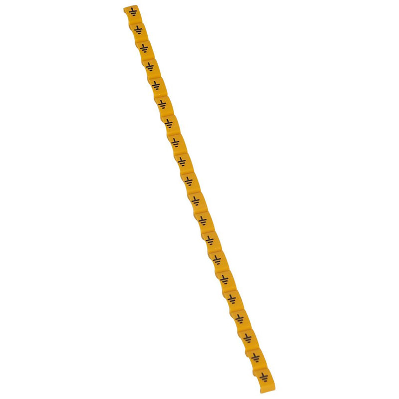 Legrand 038446 - Repère Duplix signe conventionnel terre noir sur fond jaune