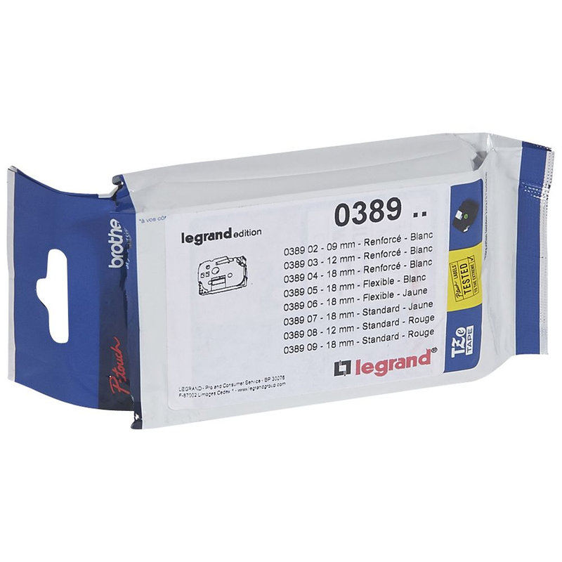 Legrand 038905 - Ruban titreuse Logicab2 ref.038900 blanc, flexible largeur 18mm, longueur 8m