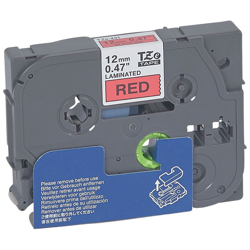 Legrand 038908 - Ruban titreuse Logicab2 réf.038900 rouge à surface lisse de larg.12mm, long. 8m