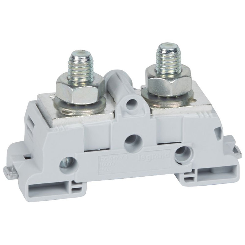 Legrand 039073 - Bloc jonction de puissance Viking 3 - rails symétriques - M10 - pas 34 - Larg 25