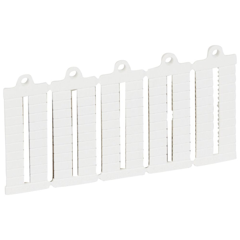 Legrand 039500 - Plaque de 100 repères prédécoupés vierges pour bloc de jonction Viking 3 pas 5mm
