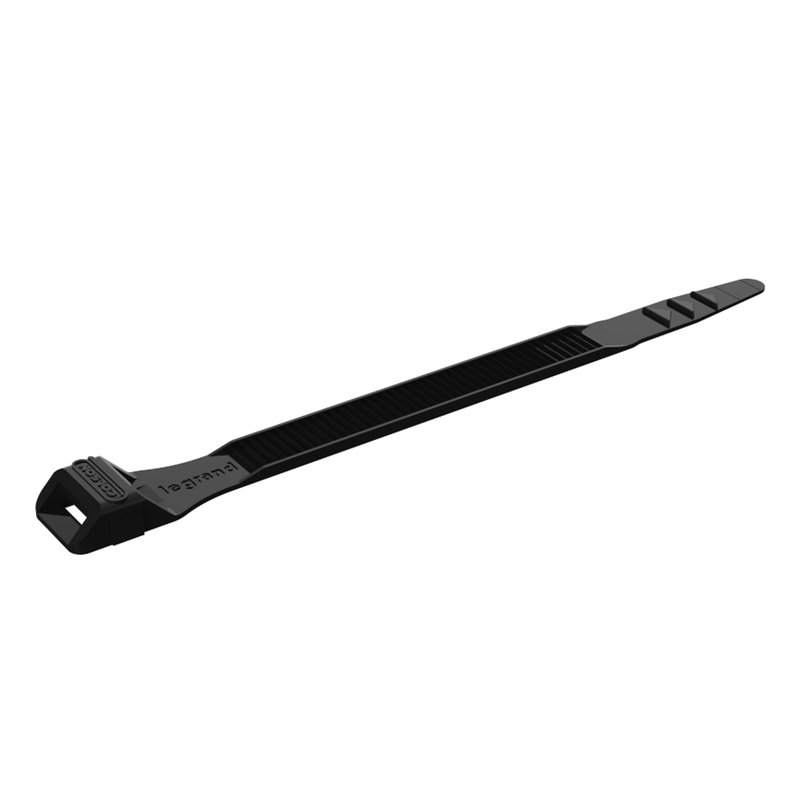 Legrand 031910 - Collier Colson noir protégé ultraviolet denture extérieure larg.9mm, long. 123mm