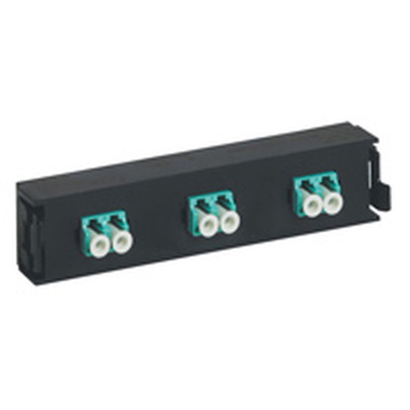 Legrand 032136 - Bloc fibre optique multimodes LCS³ LC duplex pour 6 fibres multimodes - aqua
