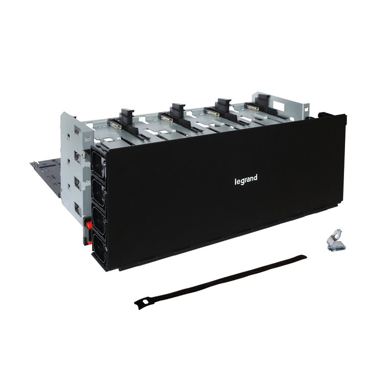 Legrand 032177 - Panneau modulaire 19pouces LCS³ à équiper de 4 supports pour cassette slim - 4U