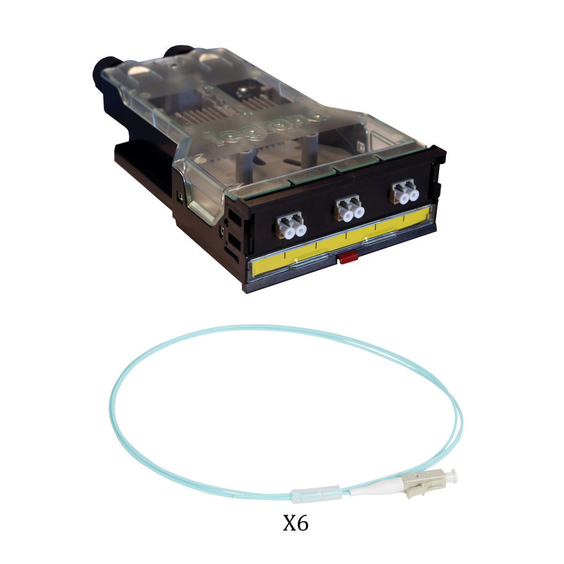 Legrand 032181 - Cassette LCS³ fibre optique avec bloc LC duplex 6fibres multimode 50/125μm