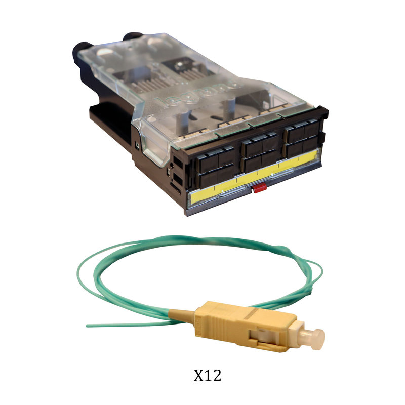 Legrand 032182 - Cassette LCS³ fibre optique avec bloc SC duplex -12 fibres multimode 50/125μm