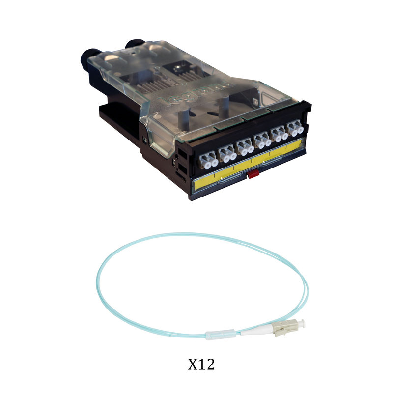 Legrand 032183 - Cassette LCS³ fibre optique avec bloc LC duplex -12 fibres multimode 50/125μm