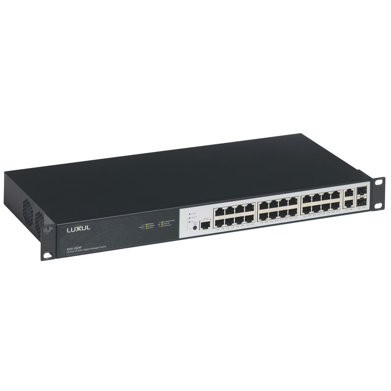 Legrand 033492 - Switch 19pouces Ethernet PoE LCS² 26 ports RJ45 (24 ports PoE+) 1Gb manageable