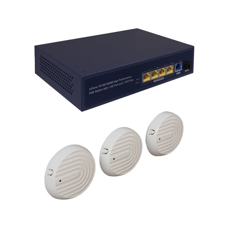Legrand 033494 - Kit point d’accès mobile : 1 switch PoE et 3 points d'accès mobile