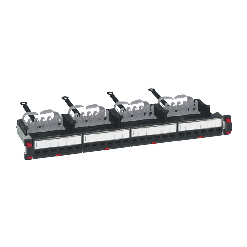 Legrand 033751 - Panneau de brassage droit 19pouces 1U LCS³ cat5e avec 24 connecteurs RJ45 FTP