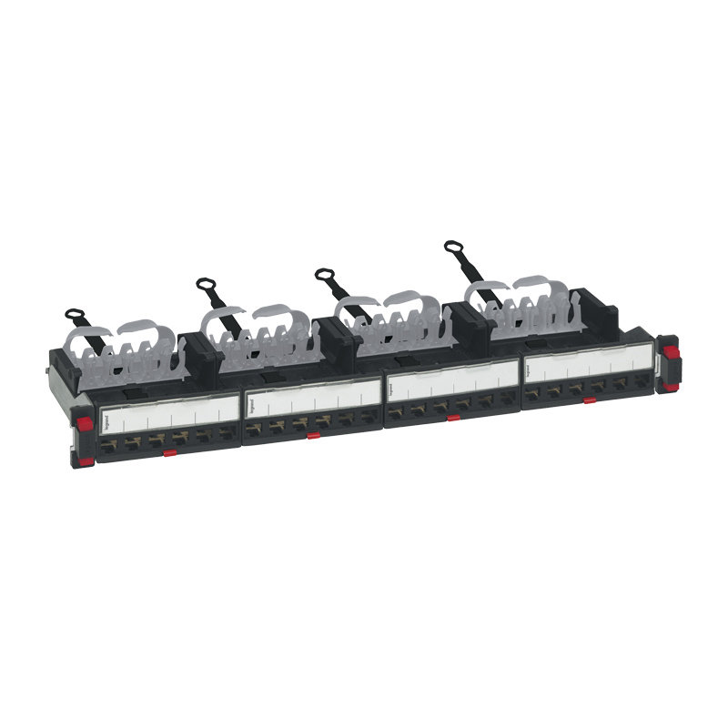 Legrand 033790 - Panneau brassage droit 19pouces 1U LCS³ avec cassettes nues à équiper