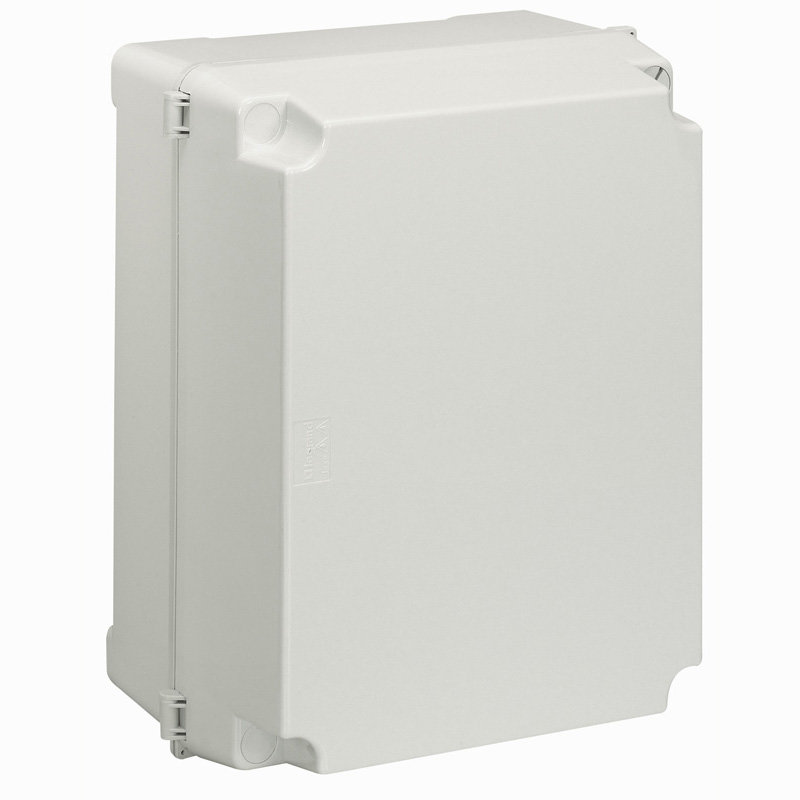 Legrand 035058 - Boîtier industriel plastique IP55 IK08 couvercle opaque 2 verrous 359x265x154mm