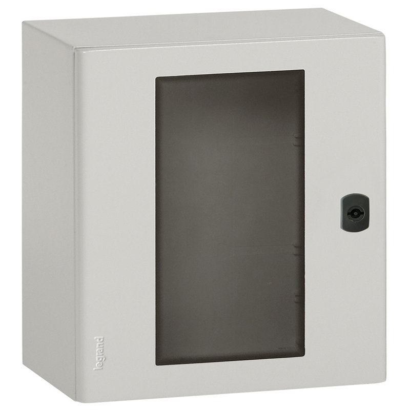 Legrand 036974 - Coffret Atlantic métal IP66 IK10 RAL7035 - porte vitrée 600x600x250mm et plaque