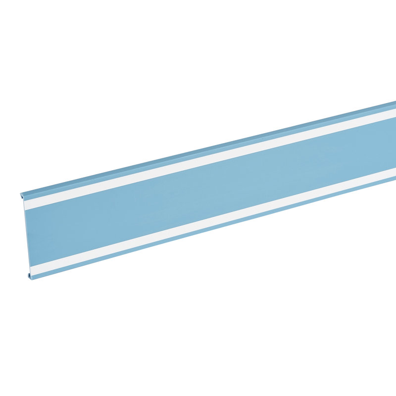 Legrand 037044 - Couvercle de goulotte Lina 25 largeur 80mm - bleu bande blanche