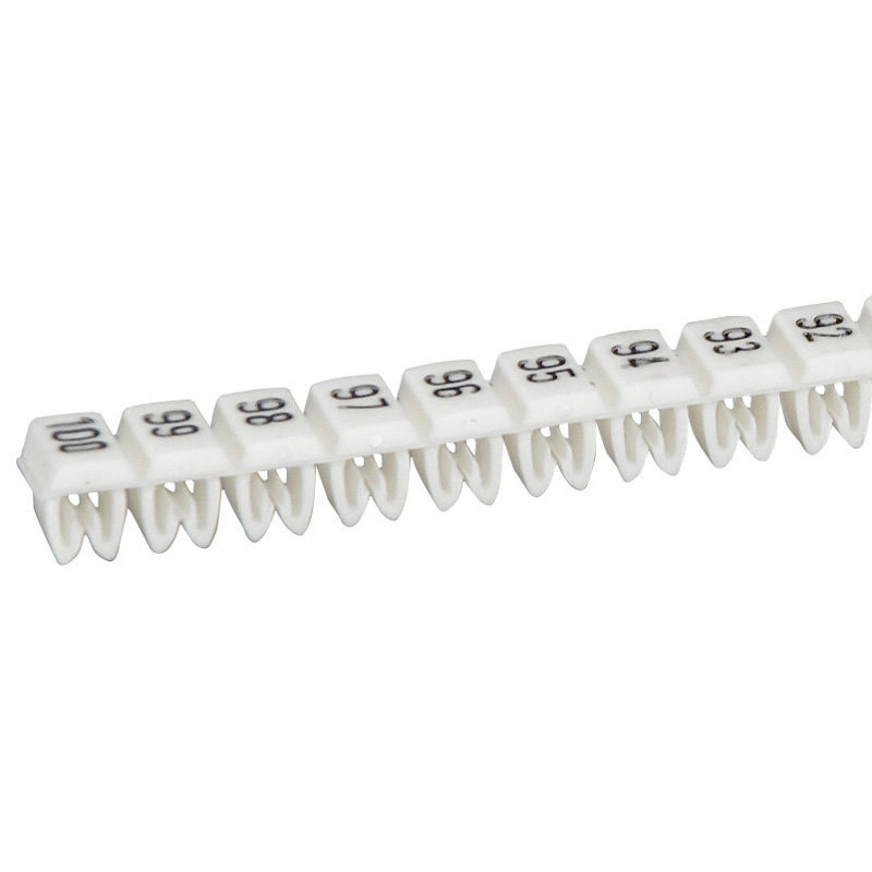 Legrand 038163 - Repère CAB 3 pour filerie 1,5 à 2,5mm² - noir/fond blanc - nombres 61 à 80