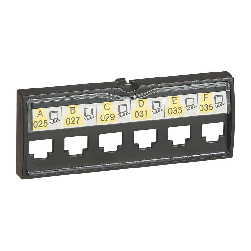 Legrand 038747 - Repère souple vierge imprimante Logicab2 - DX³ 6 modules/bloc panneau 6 RJ45