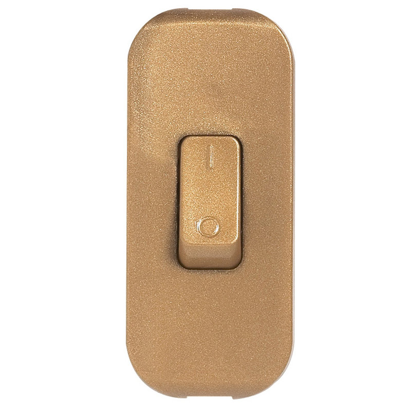 Legrand 040193 - Interrupteur à bascule 2A 250V~ touche couleur + coupure bipolaire - vieil or