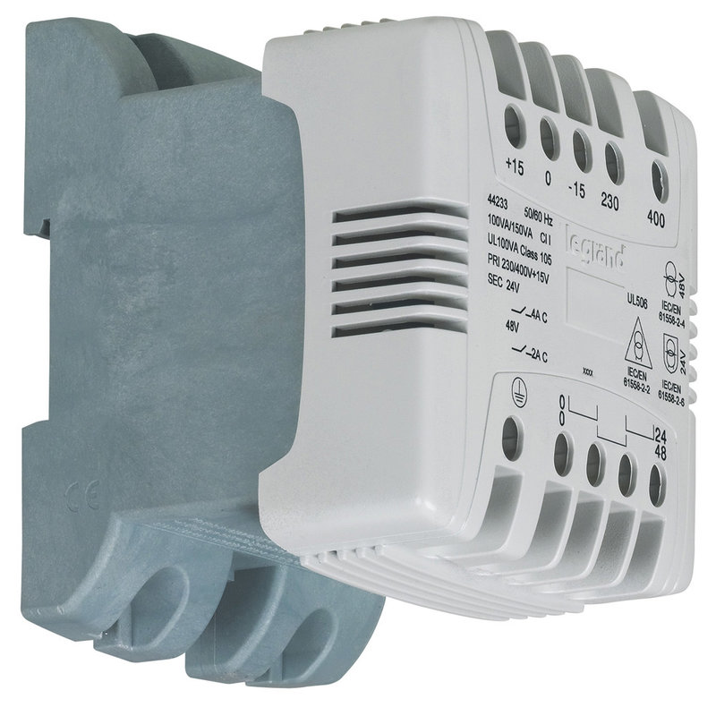 Legrand 044233 - Transformateur de commande et sécurité à vis -prim 230/400V~/sec 24/48 V -100 VA