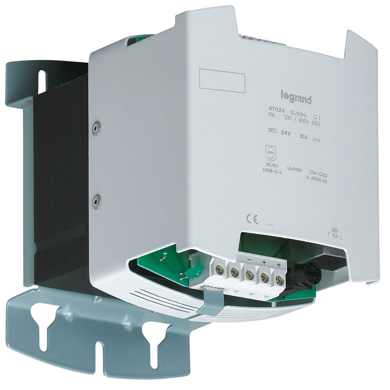 Legrand 047024 - Alimentation redressée filtrée monophasée entrée 230-400V~ sortie 24V= - 240W
