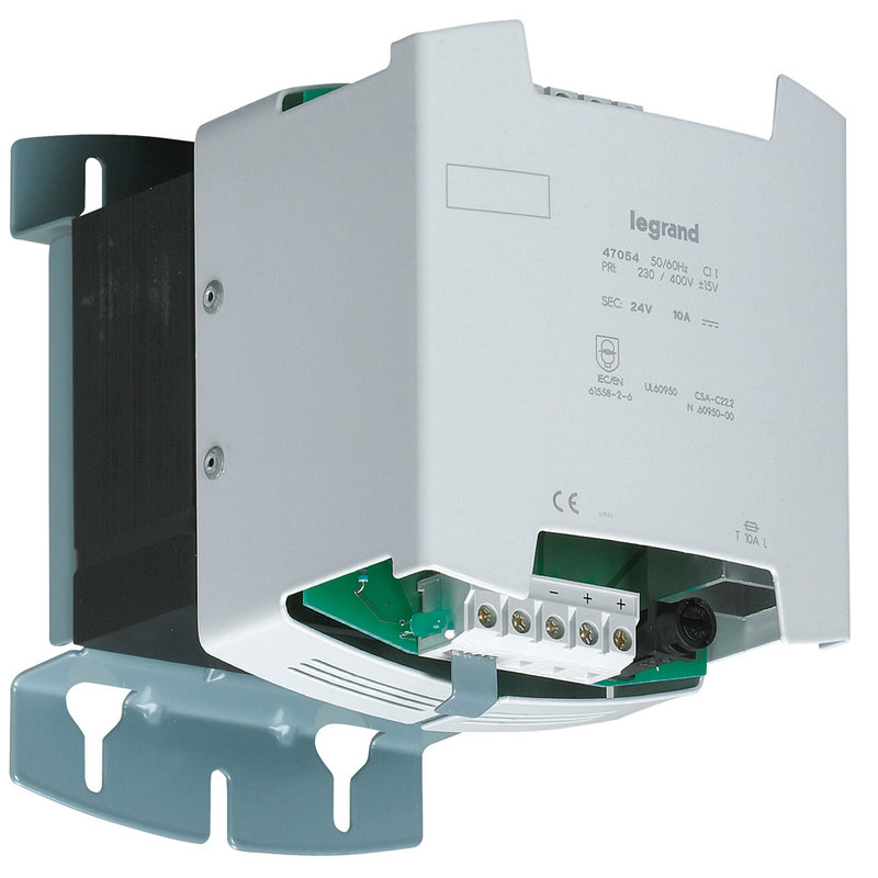 Legrand 047054 - Alim redressée monophasée non filtrée - prim 230/400V~ - 24 V= - 240 W - 10A