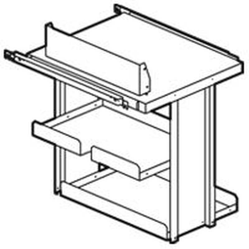 Legrand 047290 - Châssis coulissant armoire PC Altis prof 600mm -1 unité centrale et 1 imprimante